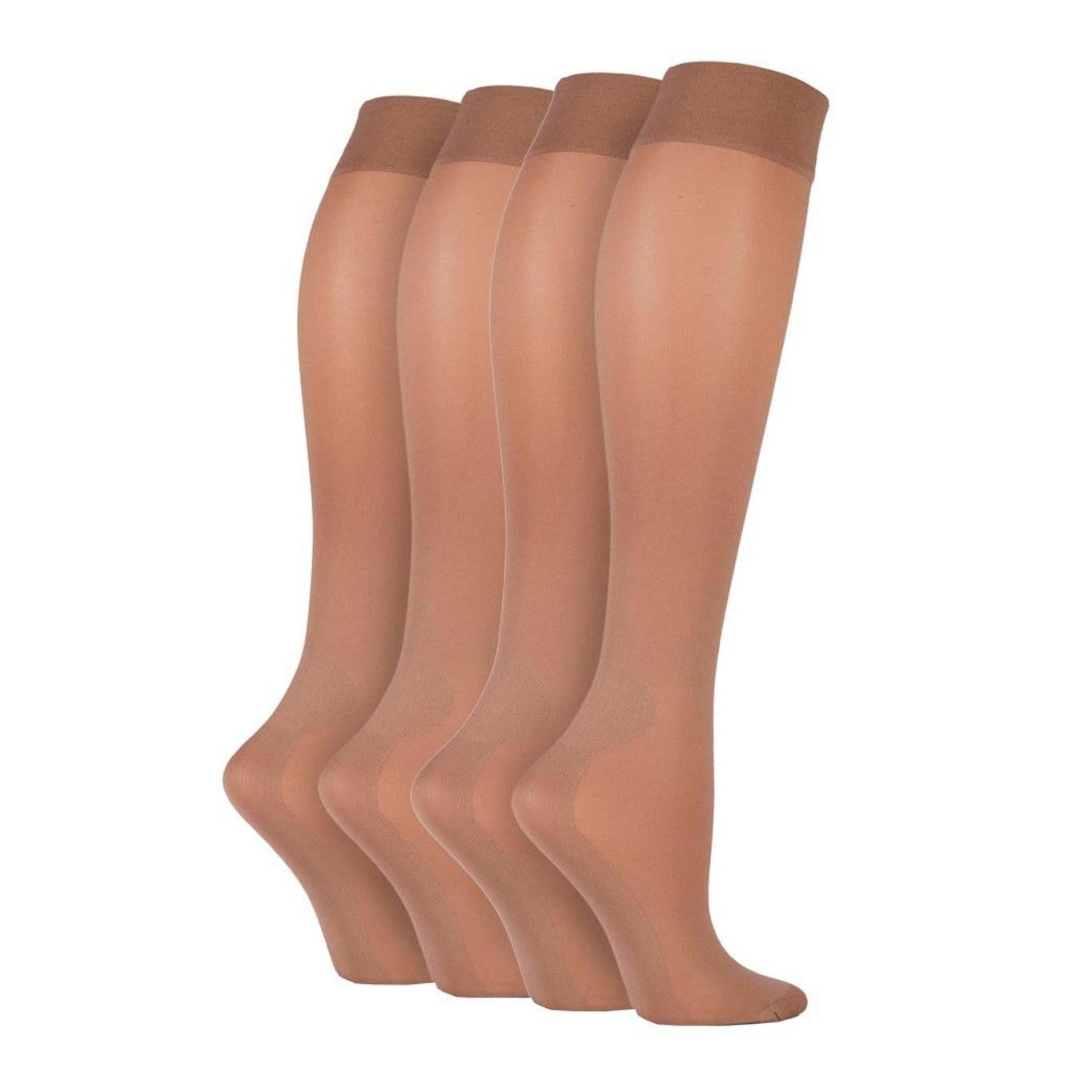 2 Pairs Ladies IOMI FootNurse Energising Graduated Compression Socks - Natural