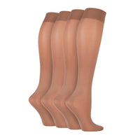 2 Pairs Ladies Energising Compression Socks - Natural