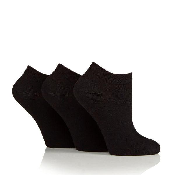 6 paires de chaussettes d'entraînement pour diabétiques pour femmes - Noir