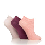 Load image into Gallery viewer, 3 Pairs Ladies Diabetic Trainer Socks - Lavender Mix
