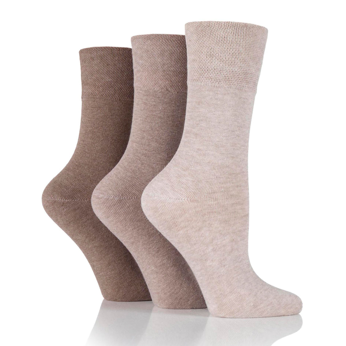 6 Paar Diabetikersocken für Damen - Naturmix