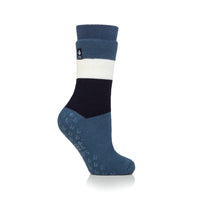 1 Pair Ladies Raynaud's Thermal Slipper Socks - Denim