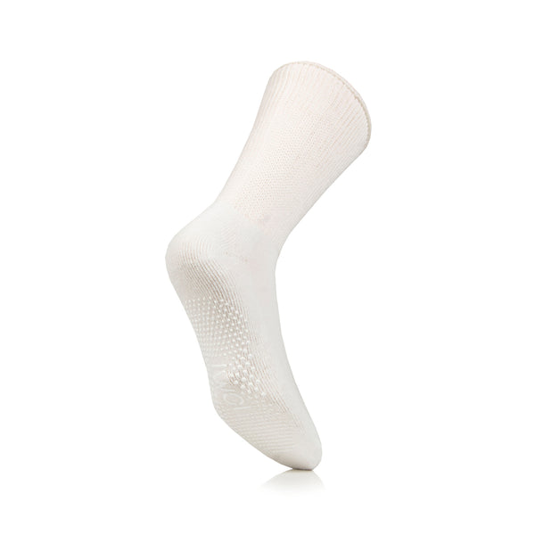 3 Pairs Diabetic Slipper Socks - White