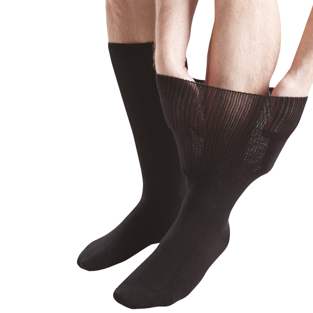 1 Pair IOMI FootNurse Extra Wide Oedema Socks - Black