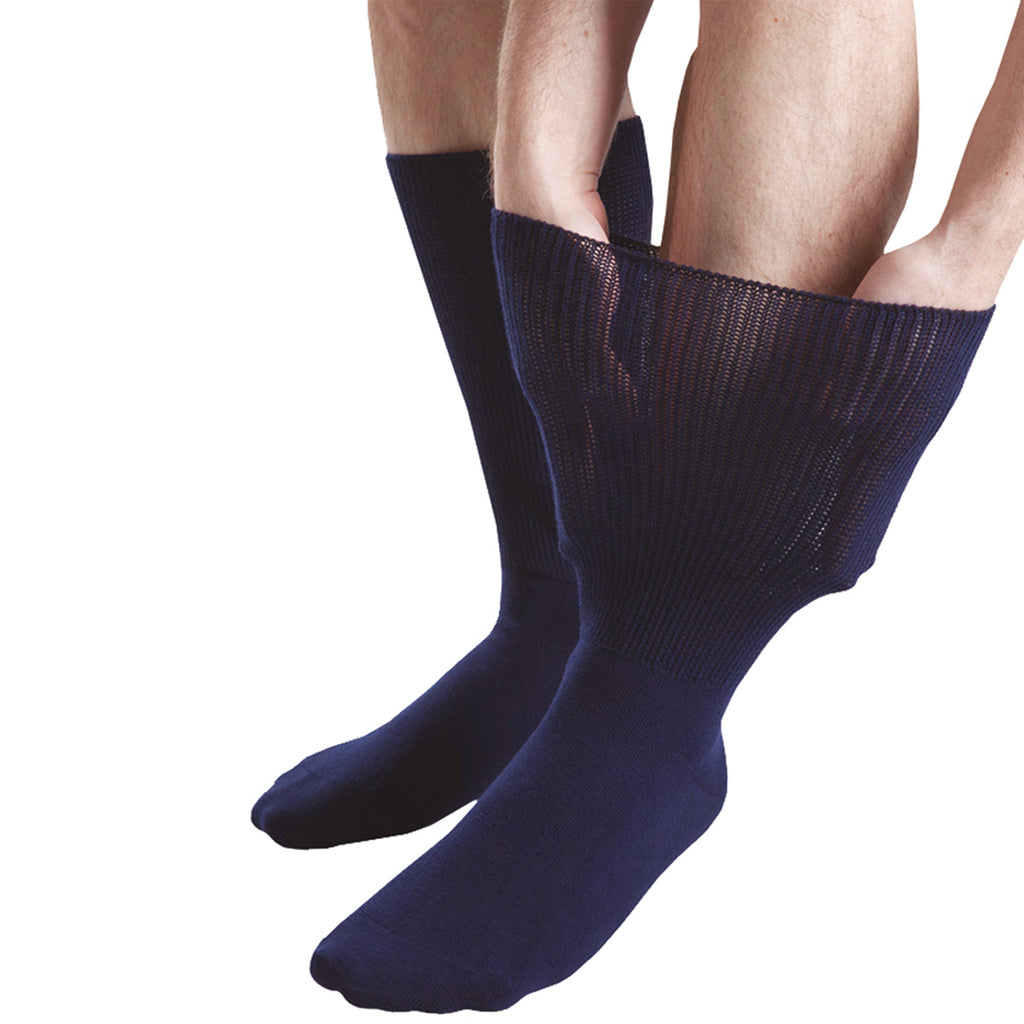 1 Pair IOMI FootNurse Extra Wide Oedema Socks Navy