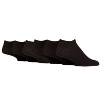 6 Pairs Men's Diabetic Trainer Socks - Black