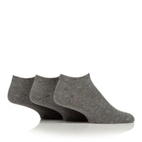 3 Pairs Men's Diabetic Trainer Socks - Grey