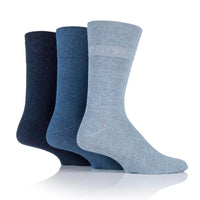 3 Pairs Men's Diabetic Socks - Blue