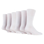 Load image into Gallery viewer, 6 Pairs Men&#39;s Plain Cotton Socks - White
