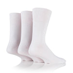 Charger l'image dans la galerie, 6 paires de chaussettes diabétiques pour homme - Blanches

