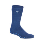 Load image into Gallery viewer, 1 Pair Men&#39;s IOMI FootNurse Dual Layer Raynaud&#39;s Thermal Slipper Socks - Deep Blue

