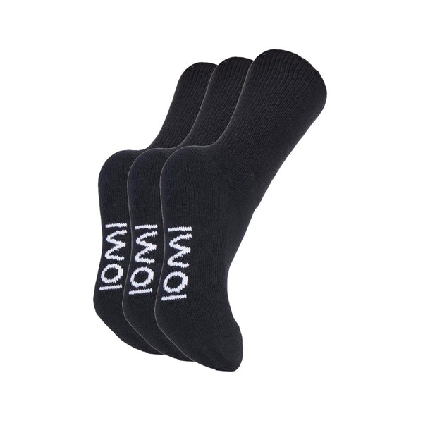 3 Pairs Cushion Foot Diabetic Socks - Black