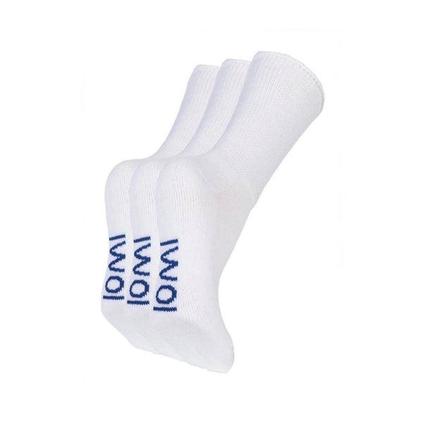 3 Pairs Cushion Foot Diabetic Socks - White