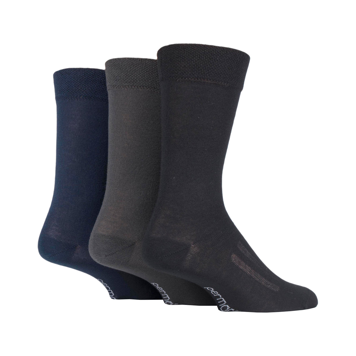 3 Pairs Men's PermaCool Cooling Socks - Black Mix