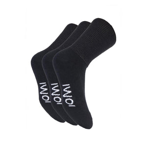 3 Pairs IOMI FootNurse Cushion Foot Diabetic Socks - Black