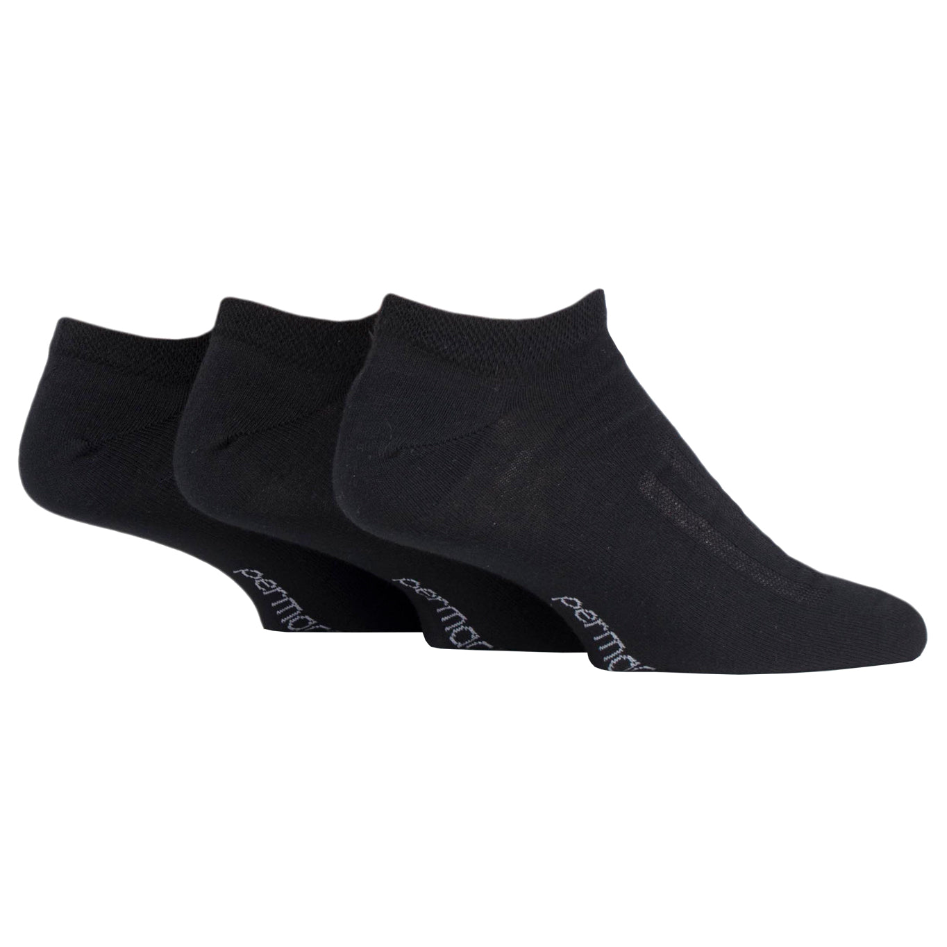 3 Pairs PermaCool Cooling Trainer Socks - Black