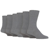 6 Pairs Men's Diabetic Socks - Grey