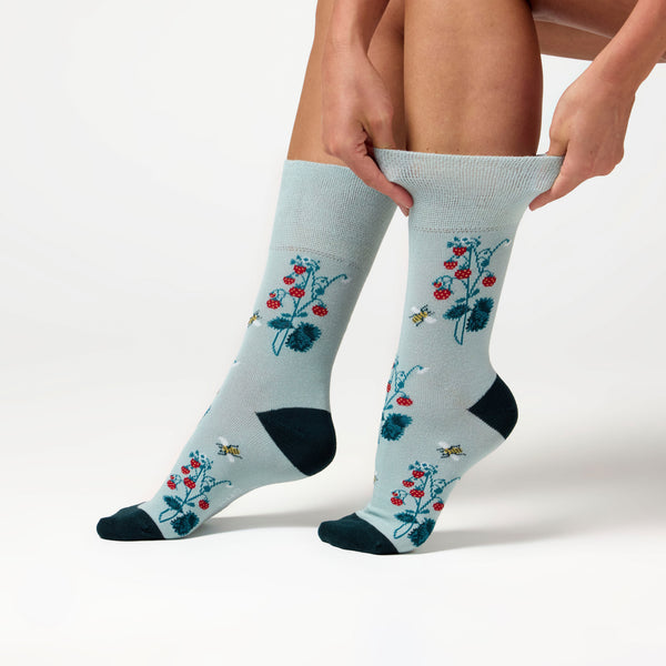 3 Pairs Ladies RHS Bamboo Socks - Fruit