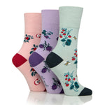 Load image into Gallery viewer, 3 Pairs Ladies RHS Bamboo Socks - Fruit

