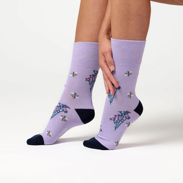 3 Pairs Ladies RHS Bamboo Socks - Flowers & Insects