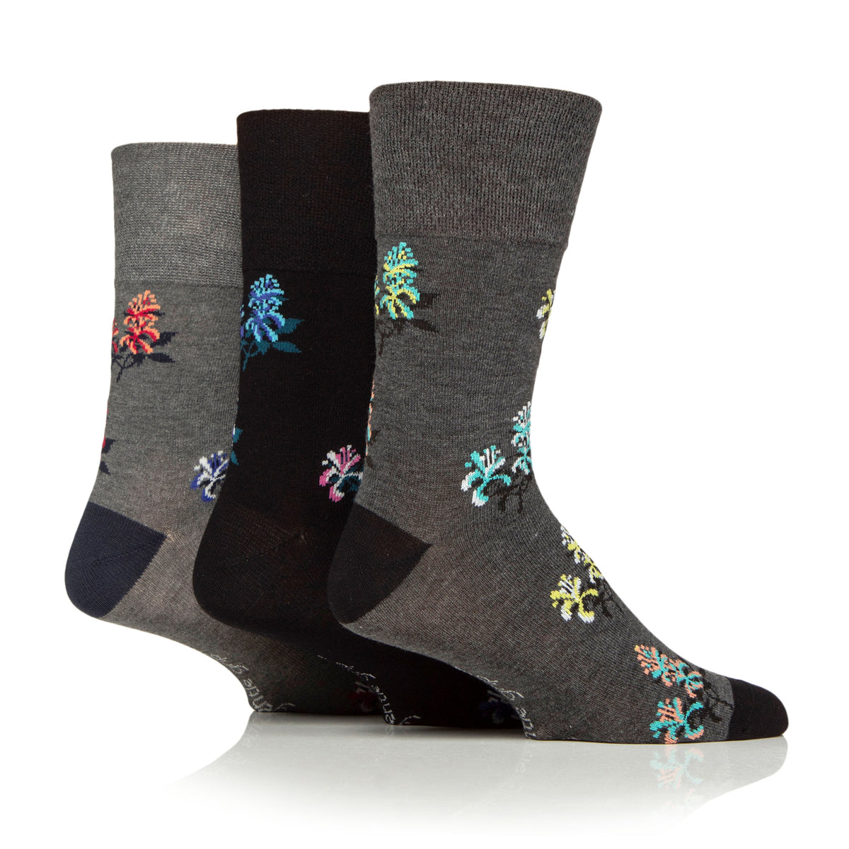 3 Pairs Men's RHS Bamboo Socks - Floral