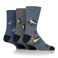 3 Pairs Men's RHS Bamboo Socks - Birds