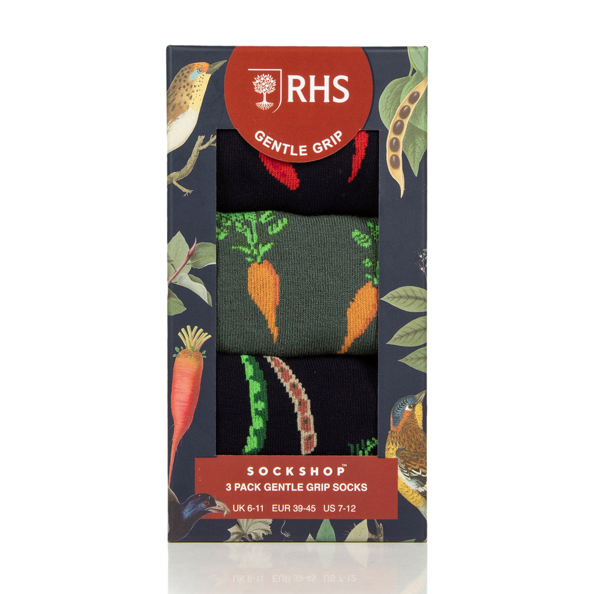 Lot de 3 paires de chaussettes en coton RHS pour homme – Insectes