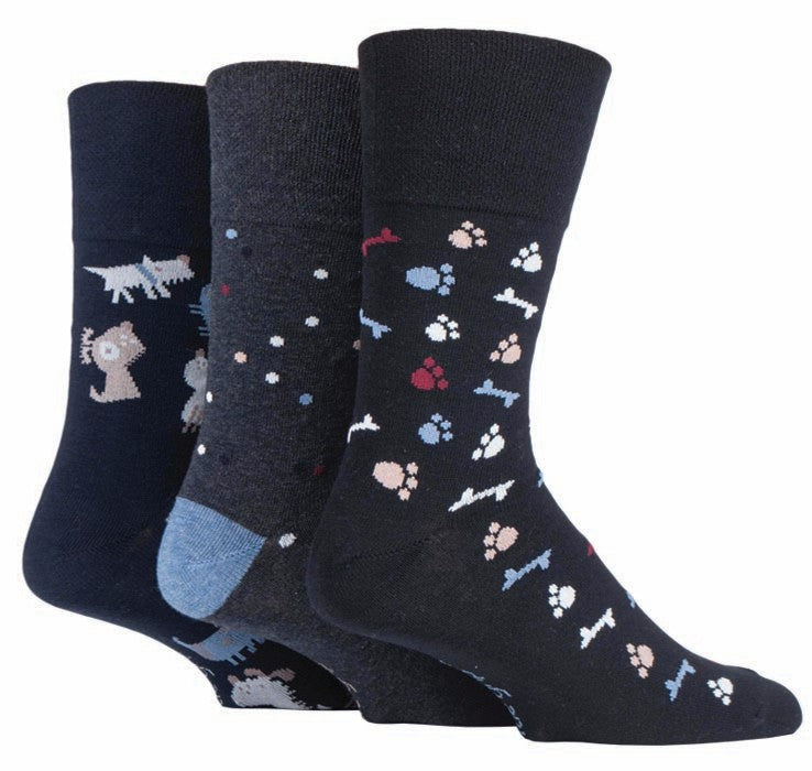 Lot de 3 paires de chaussettes amusantes en coton pour homme - Team Dog