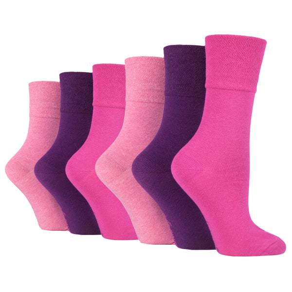 6 Pairs Kids Cotton Socks - Pink/Purple