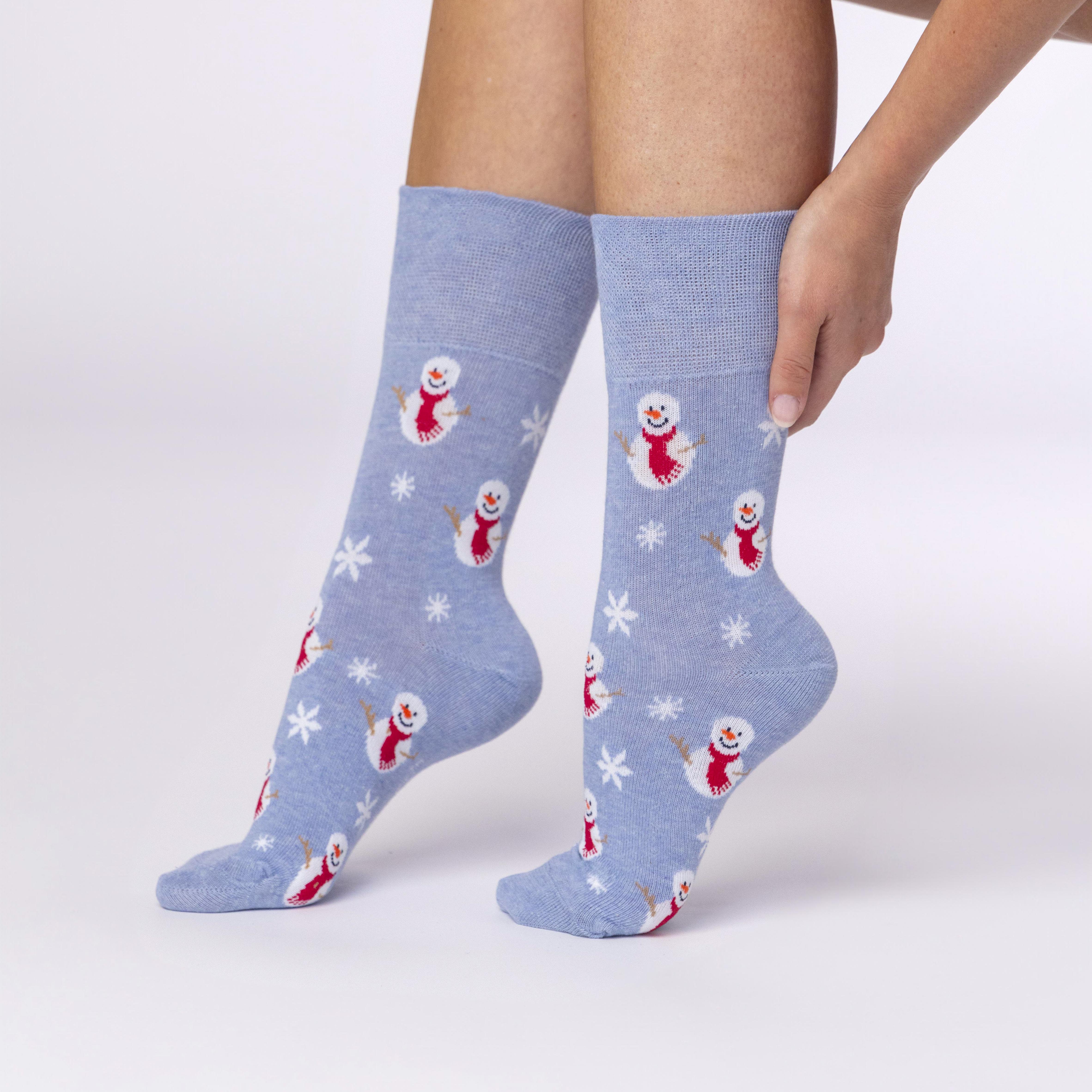 Lot de 3 paires de chaussettes de Noël amusantes pour femme - Robin Mix