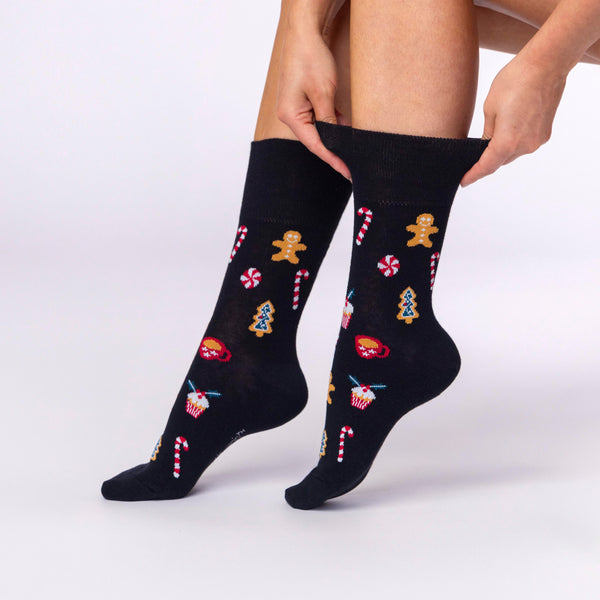 Lot de 3 paires de chaussettes de Noël amusantes pour femme - Motifs variés