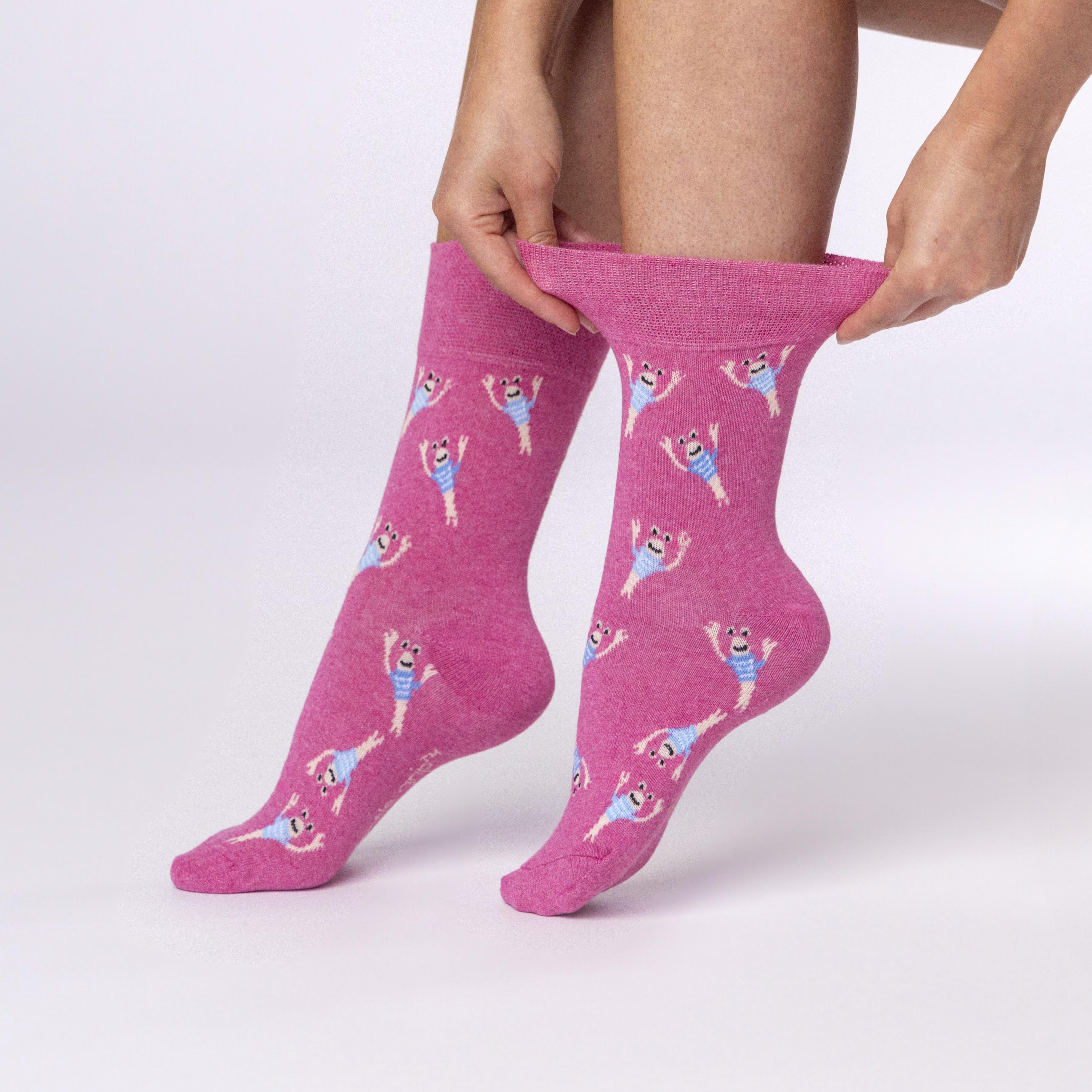 3 Pairs Ladies Fun Feet Cotton Socks - Seabed