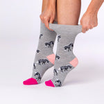 Charger l&#39;image dans la galerie, Lot de 3 paires de chaussettes amusantes en coton pour femme – Zebra Life
