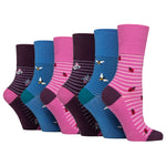 Load image into Gallery viewer, 6 Pairs Ladies Fun Feet Cotton Socks - Beautiful Bugs
