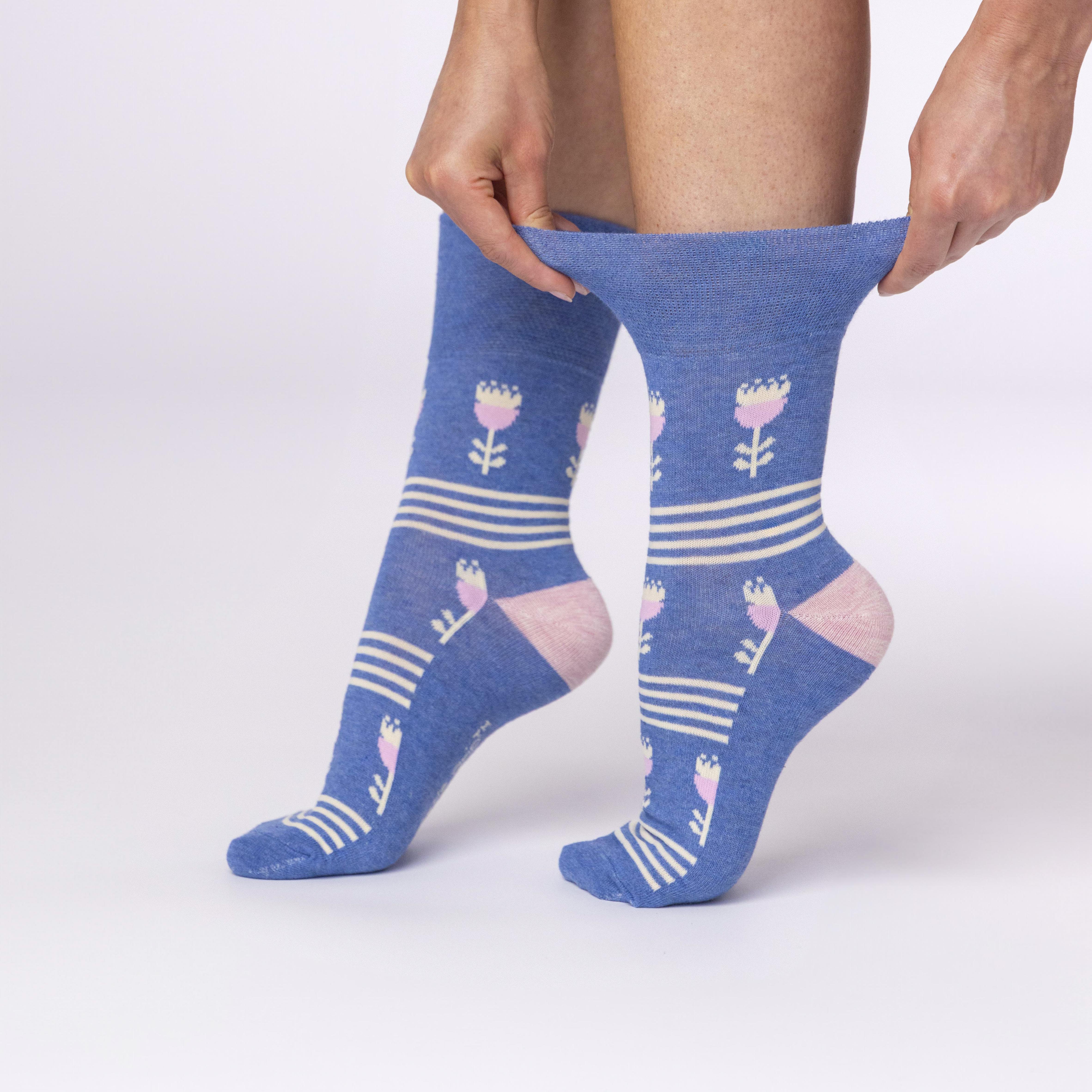 3 paires de chaussettes en coton pour femme - Charme rétro