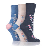 Charger l&#39;image dans la galerie, 3 paires de chaussettes en coton pour femme - Charme rétro
