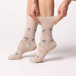 Load image into Gallery viewer, 6 Pairs Ladies Fun Feet Cotton Socks - Rainy Days
