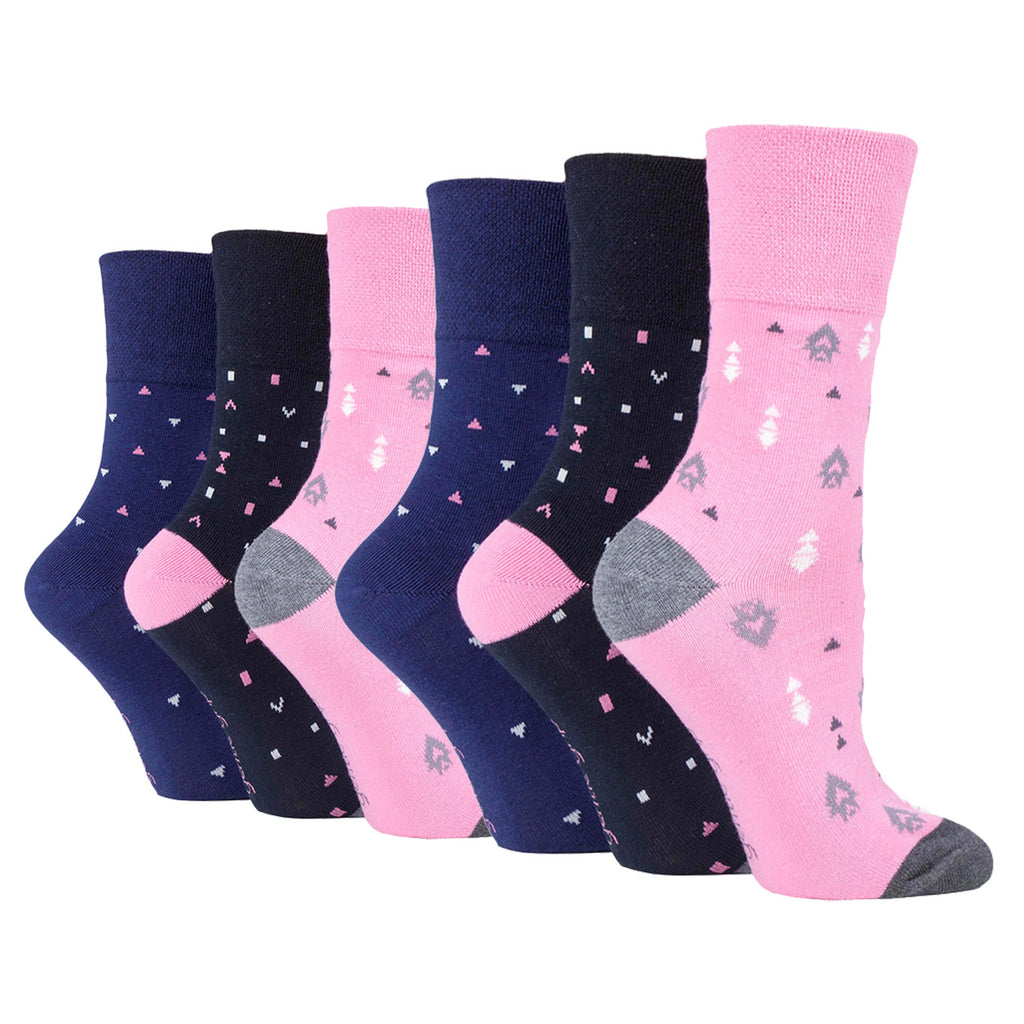 6 Pairs Ladies Gentle Grip Cotton Socks - Bazar