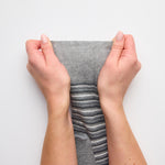 Load image into Gallery viewer, 3 Pairs Ladies City Varied Stripe Cotton Socks - Grey
