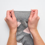 Load image into Gallery viewer, 3 Pairs Ladies Highlands Argyle Cotton Socks - Grey
