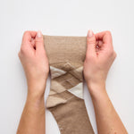 Load image into Gallery viewer, 3 Pairs Ladies Highlands Argyle Cotton Socks - Brown
