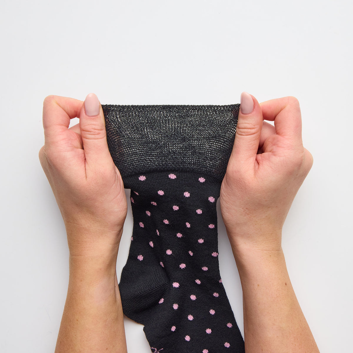 3 Paar Damen-Baumwollsocken mit digitalen Punkten - Schwarz