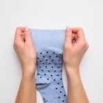 Lade das Bild in den Galerie-Viewer, 3 Paar Damen-Baumwollsocken mit digitalen Punkten – Marineblau/Jeansblau
