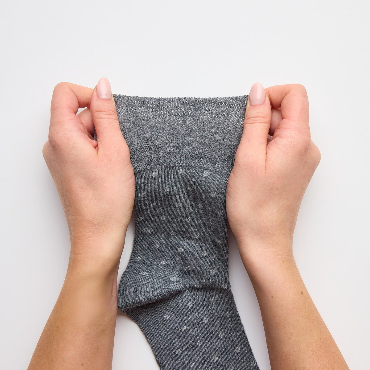 Lot de 3 paires de chaussettes en coton à pois numériques pour femme - Anthracite/Gris