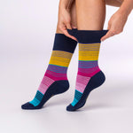 Charger l&#39;image dans la galerie, Lot de 3 paires de chaussettes en coton pour femme - Rayures
