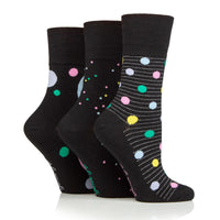 3 Pairs Ladies Colourburst Cotton Socks - Pastel Shower