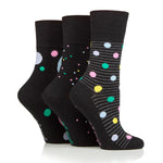 Load image into Gallery viewer, 3 Pairs Ladies Colourburst Cotton Socks - Pastel Shower
