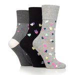 Load image into Gallery viewer, 3 Pairs Ladies Colourburst Cotton Socks - Sweetheart
