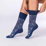 Load image into Gallery viewer, 3 Pairs Ladies Cotton Socks - Heritage Spot/Stripe
