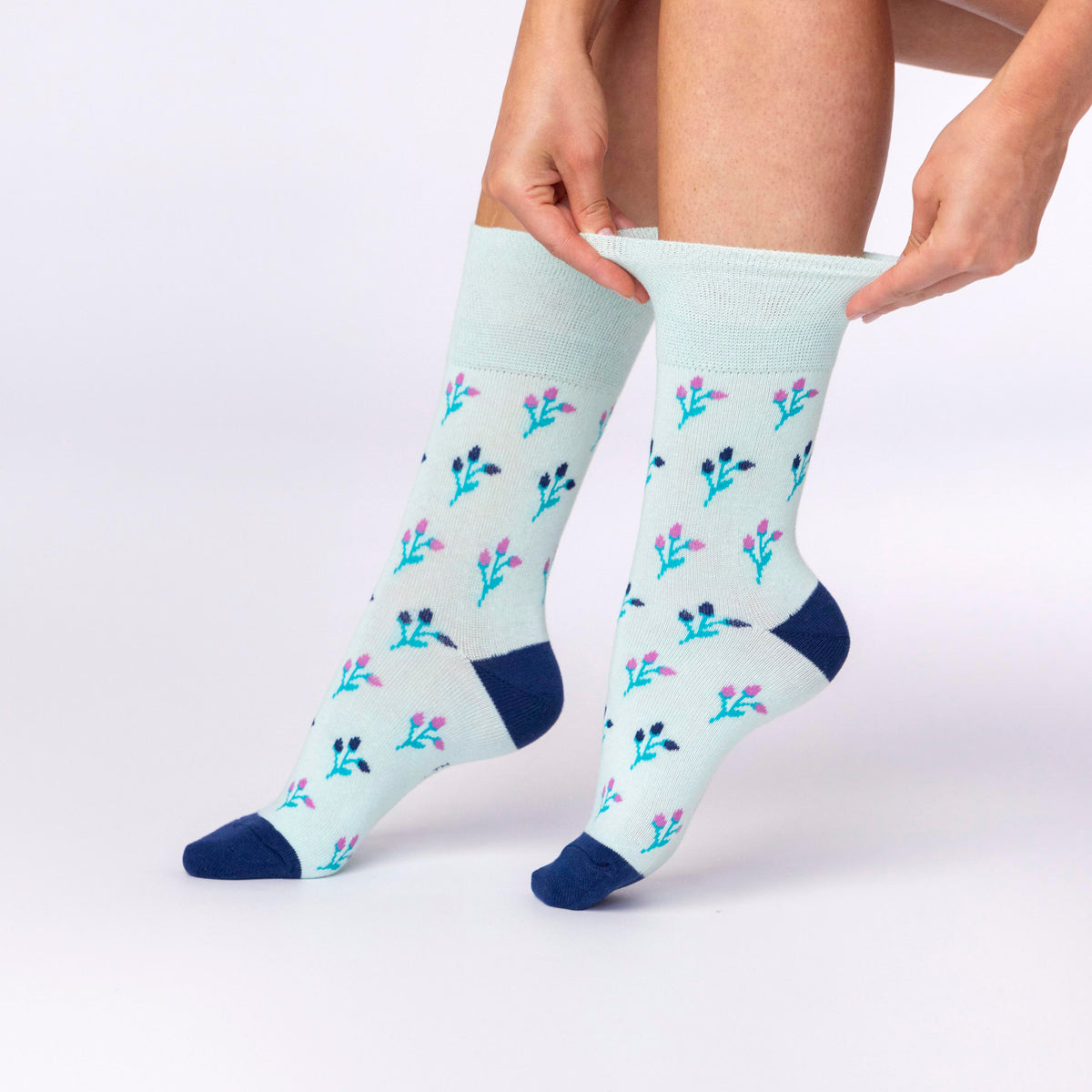 3 Pairs Ladies Cotton Socks - Bohemian Floral